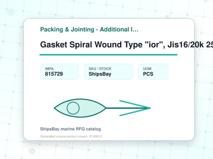 Gasket Spiral Wound Type "ior", Jis16/20k 25a W/more Details - Packing & Jointing - Additional Items - IMPA 815729 - UOM PCS