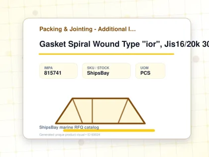 Gasket Spiral Wound Type "ior", Jis16/20k 300a W/more Details - Packing & Jointing - Additional Items - IMPA 815741 - UOM PCS