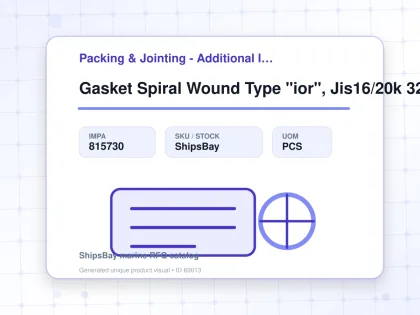 Gasket Spiral Wound Type "ior", Jis16/20k 32a W/more Details - Packing & Jointing - Additional Items - IMPA 815730 - UOM PCS