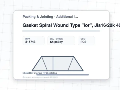 Gasket Spiral Wound Type "ior", Jis16/20k 400a W/more Details - Packing & Jointing - Additional Items - IMPA 815743 - UOM PCS