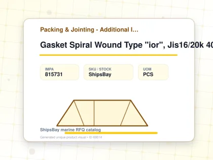 Gasket Spiral Wound Type "ior", Jis16/20k 40a W/more Details - Packing & Jointing - Additional Items - IMPA 815731 - UOM PCS