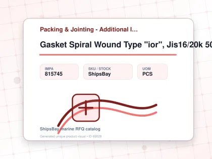 Gasket Spiral Wound Type "ior", Jis16/20k 500a W/more Details - Packing & Jointing - Additional Items - IMPA 815745 - UOM PCS