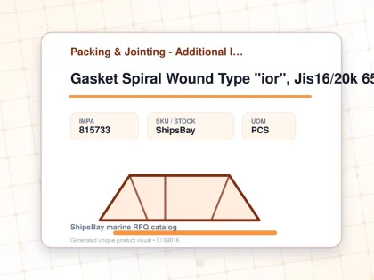 Gasket Spiral Wound Type "ior", Jis16/20k 65a W/more Details - Packing & Jointing - Additional Items - IMPA 815733 - UOM PCS
