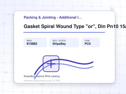 Gasket Spiral Wound Type "or", Din Pn10 15a W/more Details - Packing & Jointing - Additional Items - IMPA 815882 - UOM PCS