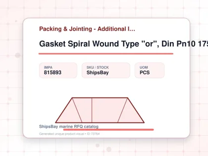 Gasket Spiral Wound Type "or", Din Pn10 175a W/more Details - Packing & Jointing - Additional Items - IMPA 815893 - UOM PCS