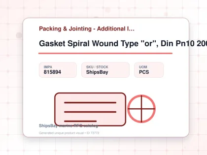 Gasket Spiral Wound Type "or", Din Pn10 200a W/more Details - Packing & Jointing - Additional Items - IMPA 815894 - UOM PCS
