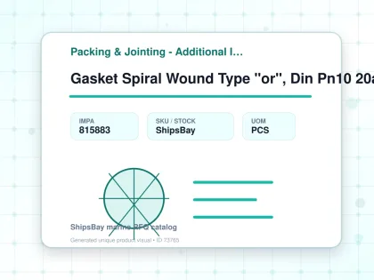 Gasket Spiral Wound Type "or", Din Pn10 20a W/more Details - Packing & Jointing - Additional Items - IMPA 815883 - UOM PCS
