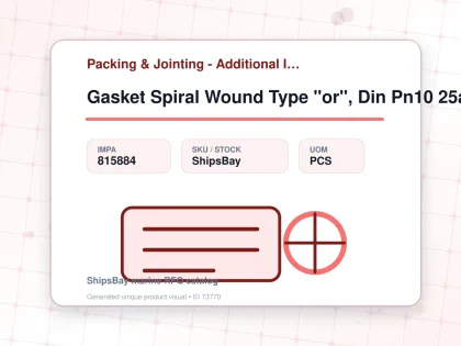 Gasket Spiral Wound Type "or", Din Pn10 25a W/more Details - Packing & Jointing - Additional Items - IMPA 815884 - UOM PCS