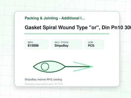 Gasket Spiral Wound Type "or", Din Pn10 300a W/more Details - Packing & Jointing - Additional Items - IMPA 815896 - UOM PCS