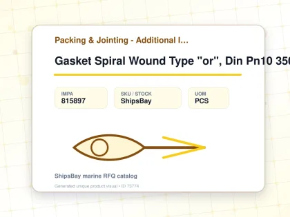 Gasket Spiral Wound Type "or", Din Pn10 350a W/more Details - Packing & Jointing - Additional Items - IMPA 815897 - UOM PCS