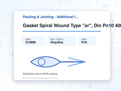 Gasket Spiral Wound Type "or", Din Pn10 400a W/more Details - Packing & Jointing - Additional Items - IMPA 815898 - UOM PCS