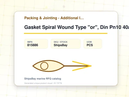 Gasket Spiral Wound Type "or", Din Pn10 40a W/more Details - Packing & Jointing - Additional Items - IMPA 815886 - UOM PCS