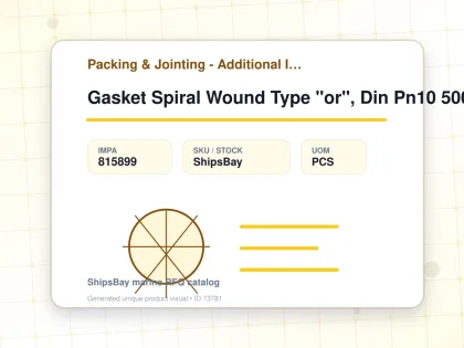 Gasket Spiral Wound Type "or", Din Pn10 500a W/more Details - Packing & Jointing - Additional Items - IMPA 815899 - UOM PCS
