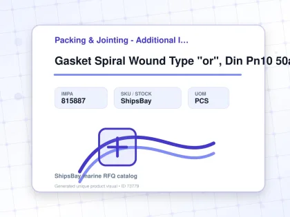 Gasket Spiral Wound Type "or", Din Pn10 50a W/more Details - Packing & Jointing - Additional Items - IMPA 815887 - UOM PCS