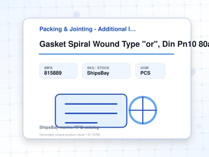 Gasket Spiral Wound Type "or", Din Pn10 80a W/more Details - Packing & Jointing - Additional Items - IMPA 815889 - UOM PCS