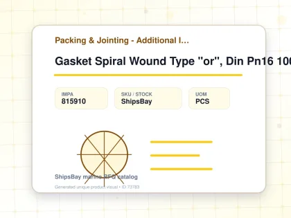 Gasket Spiral Wound Type "or", Din Pn16 100a W/more Details - Packing & Jointing - Additional Items - IMPA 815910 - UOM PCS