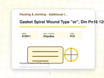Gasket Spiral Wound Type "or", Din Pn16 125a W/more Details - Packing & Jointing - Additional Items - IMPA 815911 - UOM PCS