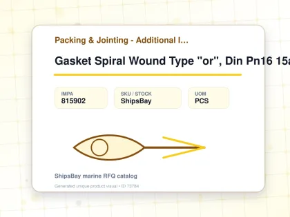 Gasket Spiral Wound Type "or", Din Pn16 15a W/more Details - Packing & Jointing - Additional Items - IMPA 815902 - UOM PCS