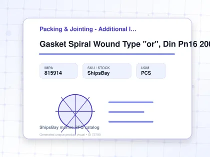 Gasket Spiral Wound Type "or", Din Pn16 200a W/more Details - Packing & Jointing - Additional Items - IMPA 815914 - UOM PCS