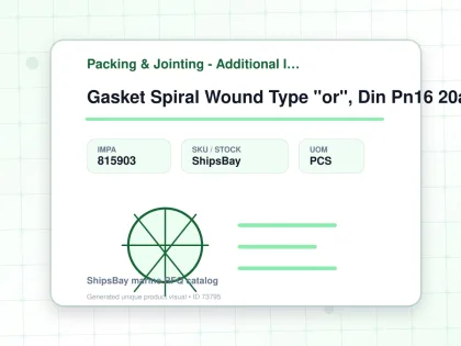 Gasket Spiral Wound Type "or", Din Pn16 20a W/more Details - Packing & Jointing - Additional Items - IMPA 815903 - UOM PCS