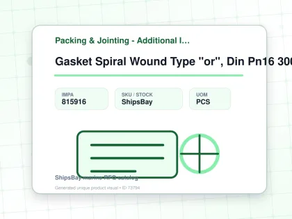 Gasket Spiral Wound Type "or", Din Pn16 300a W/more Details - Packing & Jointing - Additional Items - IMPA 815916 - UOM PCS