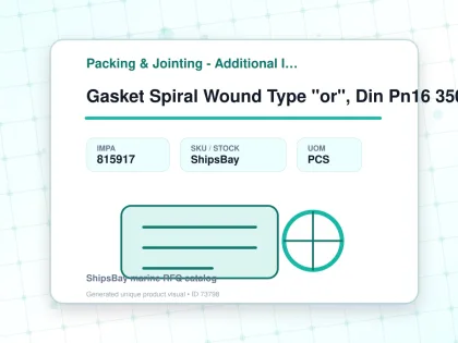 Gasket Spiral Wound Type "or", Din Pn16 350a W/more Details - Packing & Jointing - Additional Items - IMPA 815917 - UOM PCS