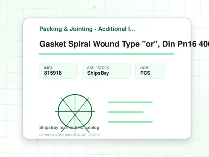 Gasket Spiral Wound Type "or", Din Pn16 400a W/more Details - Packing & Jointing - Additional Items - IMPA 815918 - UOM PCS