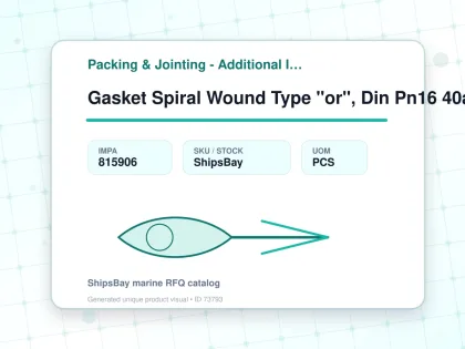 Gasket Spiral Wound Type "or", Din Pn16 40a W/more Details - Packing & Jointing - Additional Items - IMPA 815906 - UOM PCS