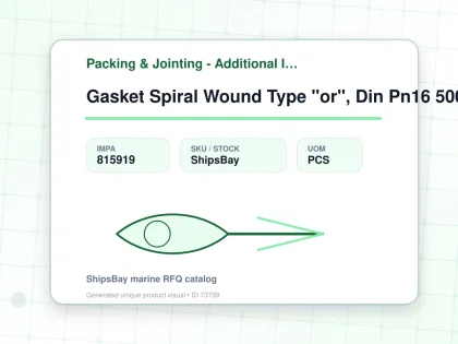 Gasket Spiral Wound Type "or", Din Pn16 500a W/more Details - Packing & Jointing - Additional Items - IMPA 815919 - UOM PCS