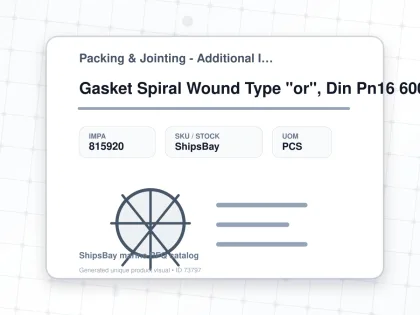 Gasket Spiral Wound Type "or", Din Pn16 600a W/more Details - Packing & Jointing - Additional Items - IMPA 815920 - UOM PCS