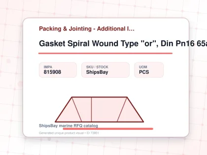Gasket Spiral Wound Type "or", Din Pn16 65a W/more Details - Packing & Jointing - Additional Items - IMPA 815908 - UOM PCS