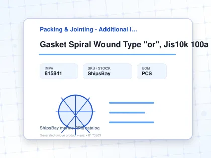 Gasket Spiral Wound Type "or", Jis10k 100a W/more Details - Packing & Jointing - Additional Items - IMPA 815841 - UOM PCS