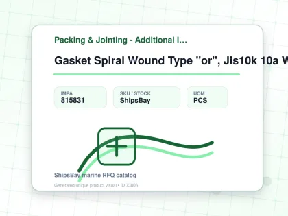 Gasket Spiral Wound Type "or", Jis10k 10a W/more Details - Packing & Jointing - Additional Items - IMPA 815831 - UOM PCS