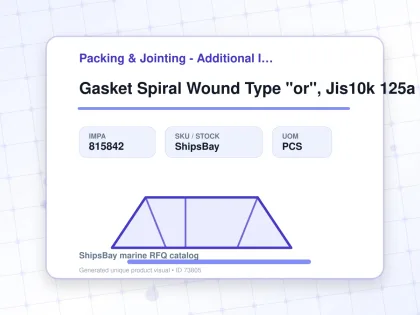 Gasket Spiral Wound Type "or", Jis10k 125a W/more Details - Packing & Jointing - Additional Items - IMPA 815842 - UOM PCS