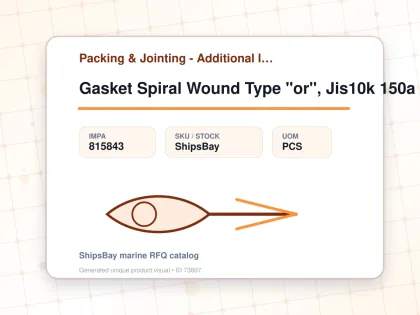 Gasket Spiral Wound Type "or", Jis10k 150a W/more Details - Packing & Jointing - Additional Items - IMPA 815843 - UOM PCS