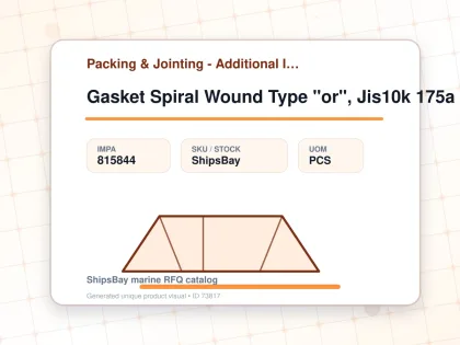Gasket Spiral Wound Type "or", Jis10k 175a W/more Details - Packing & Jointing - Additional Items - IMPA 815844 - UOM PCS