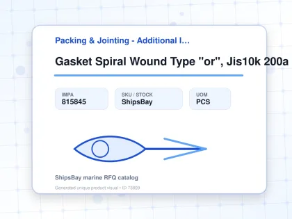 Gasket Spiral Wound Type "or", Jis10k 200a W/more Details - Packing & Jointing - Additional Items - IMPA 815845 - UOM PCS