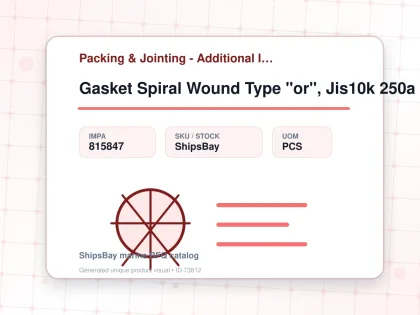 Gasket Spiral Wound Type "or", Jis10k 250a W/more Details - Packing & Jointing - Additional Items - IMPA 815847 - UOM PCS