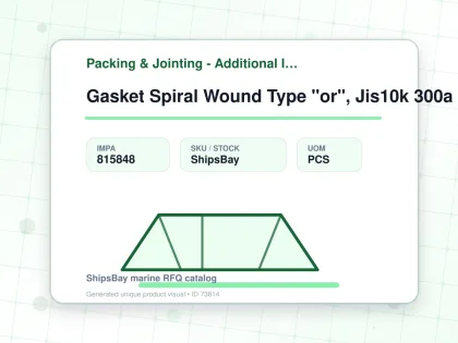 Gasket Spiral Wound Type "or", Jis10k 300a W/more Details - Packing & Jointing - Additional Items - IMPA 815848 - UOM PCS