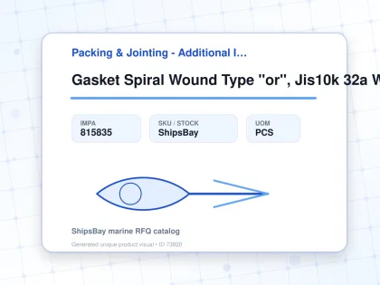 Gasket Spiral Wound Type "or", Jis10k 32a W/more Details - Packing & Jointing - Additional Items - IMPA 815835 - UOM PCS