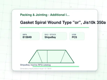 Gasket Spiral Wound Type "or", Jis10k 350a W/more Details - Packing & Jointing - Additional Items - IMPA 815849 - UOM PCS