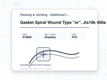 Gasket Spiral Wound Type "or", Jis10k 400a W/more Details - Packing & Jointing - Additional Items - IMPA 815850 - UOM PCS