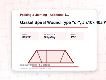Gasket Spiral Wound Type "or", Jis10k 40a W/more Details - Packing & Jointing - Additional Items - IMPA 815836 - UOM PCS