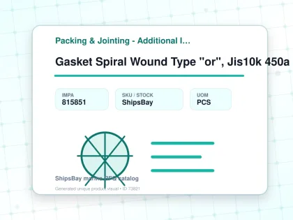 Gasket Spiral Wound Type "or", Jis10k 450a W/more Details - Packing & Jointing - Additional Items - IMPA 815851 - UOM PCS