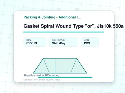 Gasket Spiral Wound Type "or", Jis10k 550a W/more Details - Packing & Jointing - Additional Items - IMPA 815853 - UOM PCS