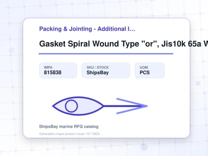 Gasket Spiral Wound Type "or", Jis10k 65a W/more Details - Packing & Jointing - Additional Items - IMPA 815838 - UOM PCS