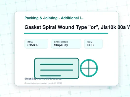 Gasket Spiral Wound Type "or", Jis10k 80a W/more Details - Packing & Jointing - Additional Items - IMPA 815839 - UOM PCS