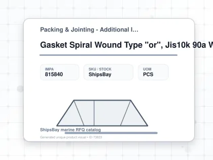 Gasket Spiral Wound Type "or", Jis10k 90a W/more Details - Packing & Jointing - Additional Items - IMPA 815840 - UOM PCS
