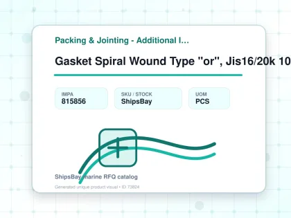 Gasket Spiral Wound Type "or", Jis16/20k 10a W/more Details - Packing & Jointing - Additional Items - IMPA 815856 - UOM PCS