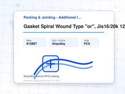 Gasket Spiral Wound Type "or", Jis16/20k 125a W/more Details - Packing & Jointing - Additional Items - IMPA 815867 - UOM PCS